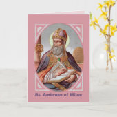 St. Ambrose of Milan (BEN 001) Kaart (Gele Bloem)