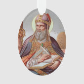 St. Ambrose of Milan (Frameless) Oval Acrylic Ornament (voorkant)