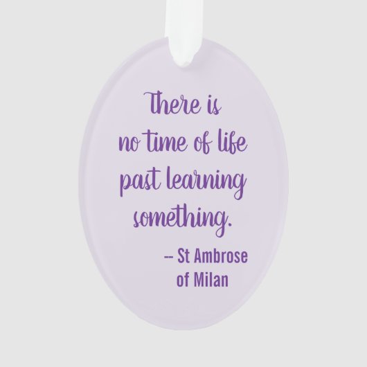 St. Ambrose of Milan (Frameless) Oval Acrylic Ornament (achterkant)