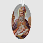 St. Ambrose of Milan (Frameless) Oval Acrylic Ornament (voorkant)