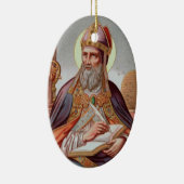 St. Ambrose of Milan (Frameless) Oval Ceramic Keramisch Ornament (Rechts)