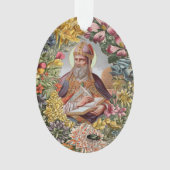 St. Ambrose of Milan with Flowers, Bees, and Hive Ornament (voorkant)