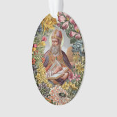 St. Ambrose of Milan with Flowers, Bees, and Hive Ornament (voorkant)