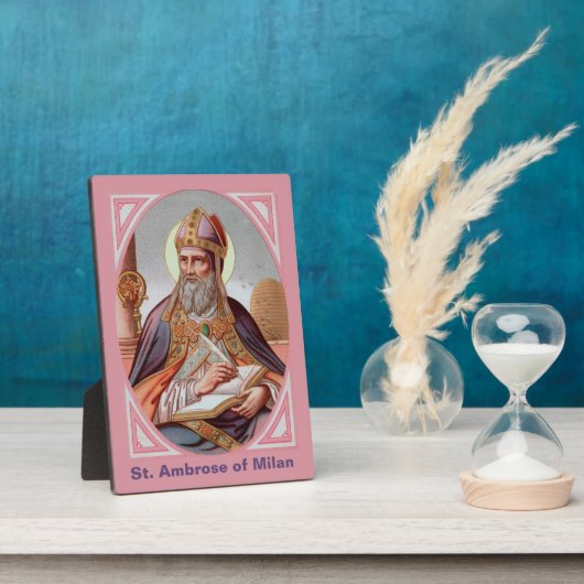 St. Ambrosius van Milaan (BEN 001) 5 "x7" Fotoplaat (Zijkant)