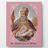 St. Ambrosius van Milaan (BEN 001) 8 "x10" Fotoplaat (Voorkant)