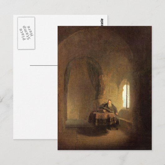 St. Anastasius door Rembrandt Harmenszoon van Rijn Briefkaart (Voorkant / Achterkant)