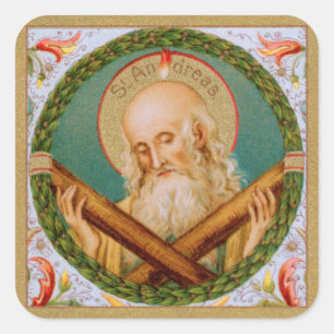St. Andreas de Apostel (JMAS 02) Vierkante Sticker