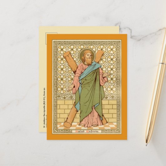 St. Andreas de apostel (RLS 01) Briefkaart 2 (Voorkant / Achterkant in situ)