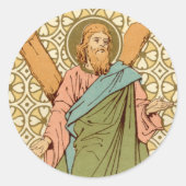 St. Andreas de apostel (RLS 01) Ronde Sticker (Voorkant)
