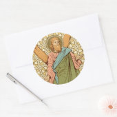 St. Andreas de apostel (RLS 01) Ronde Sticker (Envelop)