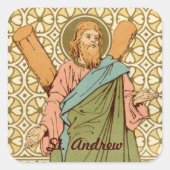 St. Andreas de apostel (RLS 01) Vierkante Sticker (Voorkant)