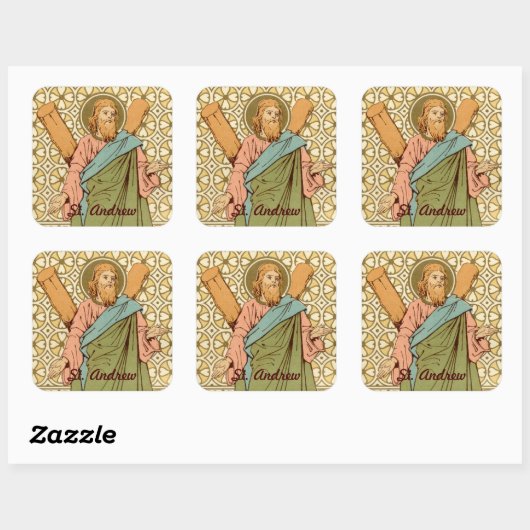 St. Andreas de apostel (RLS 01) Vierkante Sticker (Vel)