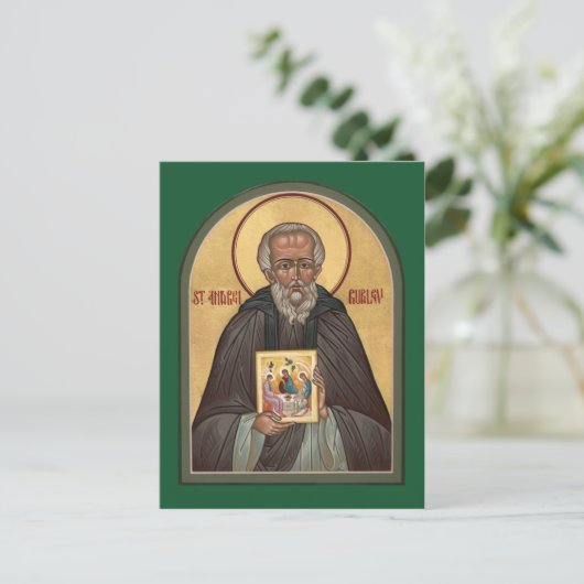 St. Andrei Rublev Prayer Card Briefkaart (Staand voorkant)