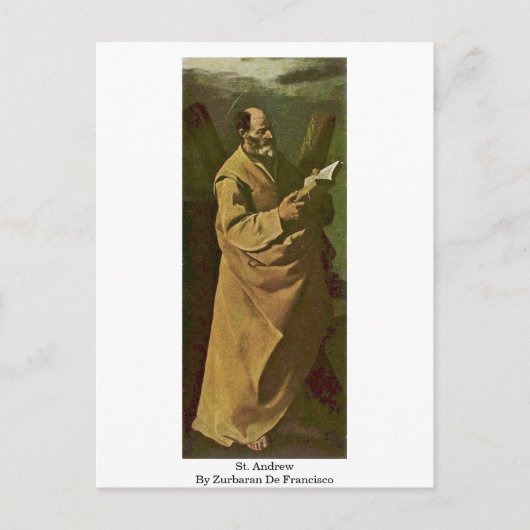 St. Andrew by Zurbaran De Francisco Briefkaart (Voorkant)