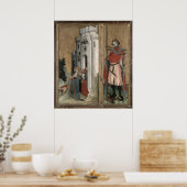 St. Andrew Chasing Demons uit de stad Poster (Keuken)