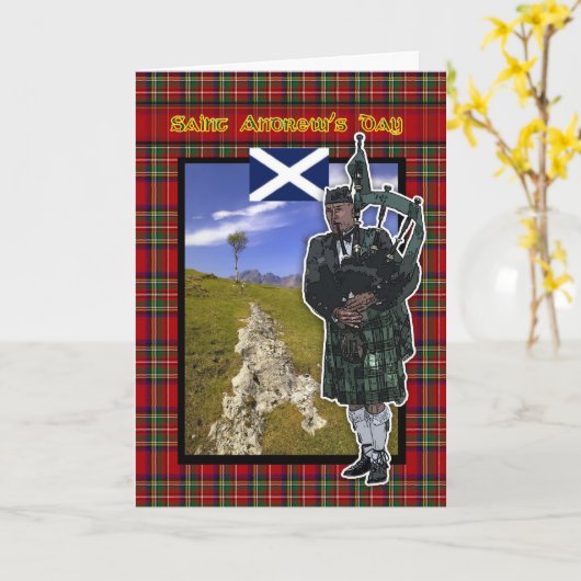 St. Andrew Dag, de kaart van de Dag van Heilige (Gele Bloem)