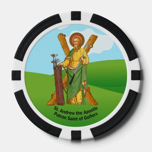 St. Andrew de apostel / St. Jude Thaddeus Golf Poker Chips (Voorkant)