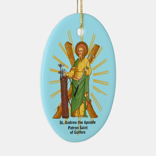 St. Andrew de apostel / St. Jude Thaddeus Golfer Keramisch Ornament (Rechts)