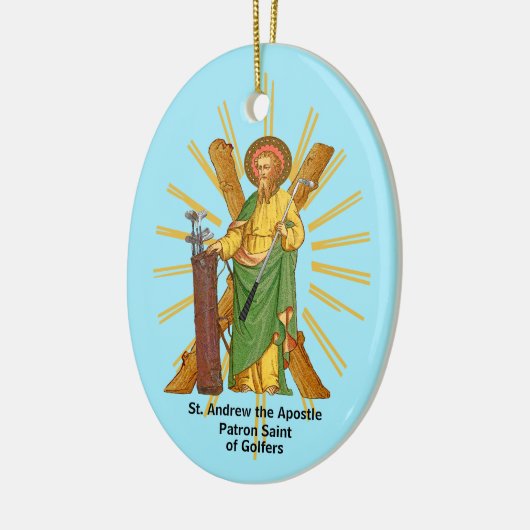 St. Andrew de apostel / St. Jude Thaddeus Golfer Keramisch Ornament (Links)