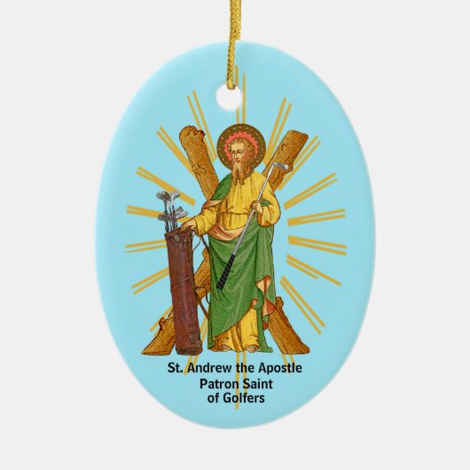 St. Andrew de apostel / St. Jude Thaddeus Golfer Keramisch Ornament (Voorkant)