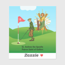 St. Andrew en Dapper Male Golfer Sticker