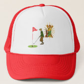 St. Andrew en Dapper Mannelijke Golfer Golf Trucker Pet (Voorkant)
