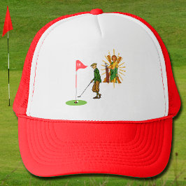 St. Andrew en Dapper Mannelijke Golfer Golf Trucker Pet