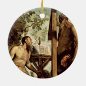 St. Andrew en St. Jerome Keramisch Ornament (Achterkant)