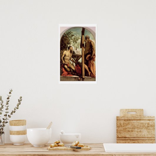 St. Andrew en St. Jerome Poster (Keuken)
