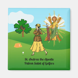 St. Andrew en Upscale Lady Golfer Magneet