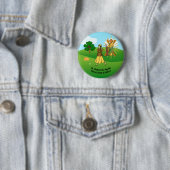 St. Andrew en Upscale Lady Golfer Ronde Button 5,7 Cm (In situ)