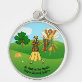 St. Andrew en Upscale Lady Golfer Sleutelhanger (Voorkant)