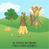 St. Andrew en Upscale Lady Golfer Sticker (Voorkant)