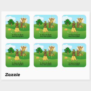 St. Andrew en Upscale Lady Golfer Vierkante Sticker