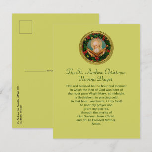 St. Andrew Kerst Novena Gebedsprent Briefkaart