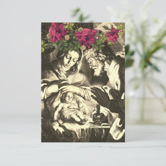 St. Andrew Kerst Novena Religieus Kaart (Staand voorkant)