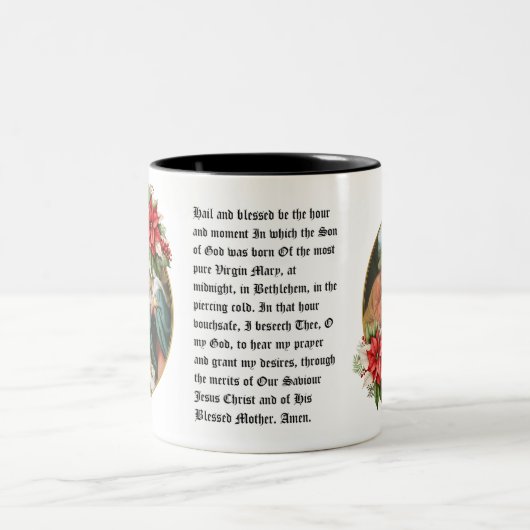 St. Andrew Kerstmis Advent Novena Heilige Familie Tweekleurige Koffiemok (Center)