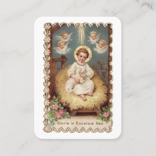 St. Andrew Kerstmis Novena Maagd Maria Jezus Heili Visitekaartje (Voorkant)