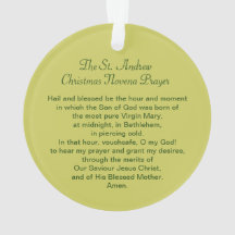 St. Andrew Kerstmis Novena Prayer Acryl