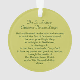 St. Andrew Kerstmis Novena Prayer Acryl Ornament