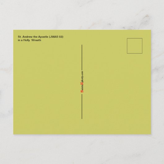 St. Andrew Kerstmis Novena Prayer Briefkaart (Achterkant)