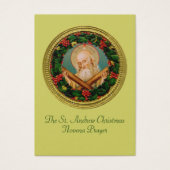 St Andrew Kerstmis Novena Prayer Card Visitekaartje (Voorkant)