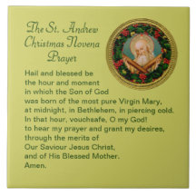St. Andrew Kerstmis Novena Prayer Ceramic Tile