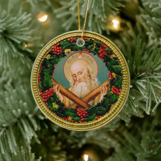 St. Andrew Kerstmis Novena Prayer Keramisch Ornament (Boom)