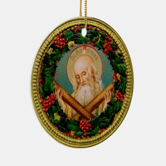 St. Andrew Kerstmis Novena Prayer Keramisch Ornament (Rechts)