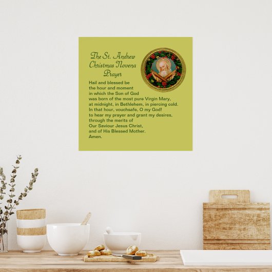 St. Andrew Kerstmis Novena Prayer Poster (Keuken)