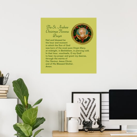 St. Andrew Kerstmis Novene Gebed Poster (Thuiskantoor)