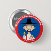 St. Andrew Kim Ronde Button 5,7 Cm (Voorkant /achterkant)