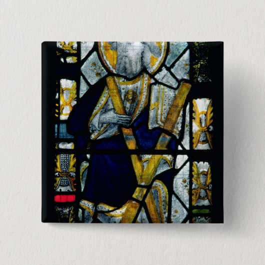 St. Andrew met Saltire Cross, Brits Vierkante Button 5,1 Cm (Voorkant)