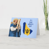 St. Andrew met vlag-Kaart van Barbados Feast Day Kaart (Voorkant)